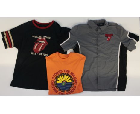 ROLLING STONES - 3 x Rolling Stones tour tops to include a 1972 US Tour t-shirt (L), a Stones 2005 grey shirt (XL) and an ora