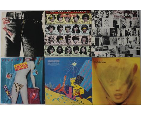 THE ROLLING STONES - A very well presented collection of 17 x LPs and 1 x 12". Titles include Sticky Fingers (original UK CUN