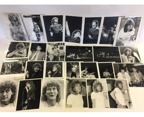 LED ZEPPELIN - 26 original b/w vintage prints of Led Zeppelin, Jimmy Page and Robert Plant, many with photographers stamps on