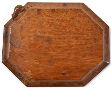 Mouseman: A Robert Thompson English Oak Breadboard, with carved mouse signature, 30.5cm