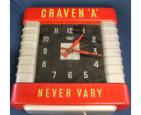 Smith Sectric Craven "A"&nbsp; advertising wall clock 33cm x 36cm