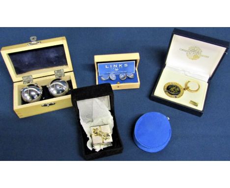 Oriental Express key ring, travel clock, Links silver cufflinks, watch, Decision Maker and yin yang balls&nbsp;