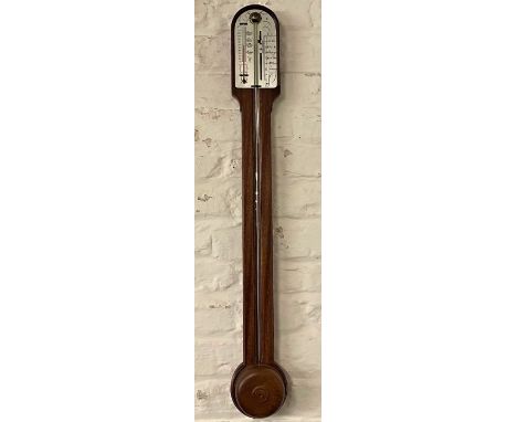 Short &amp; Mason mahogany stick barometer&nbsp;