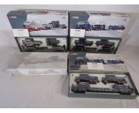 Corgi Heavy Haulage 17602 Sunter Bros Ltd Scammell Constructor and 24 wheel low loader with load and 17701 Pickfords 2 Scamme