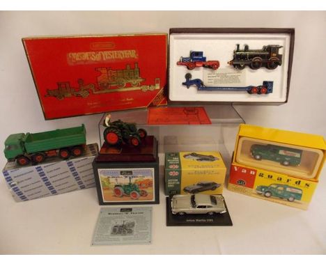 Matchbox Models of Yesteryear Scammell - Conrad Iveco lorry - W Britain Marshall 'M' tractor - Aston Martin DB5 and Vanguards