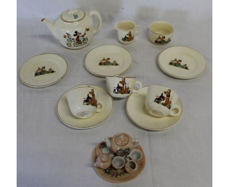 Beswick 11 piece child's Walt Disney tea set &amp; miniature Fairylite tea set