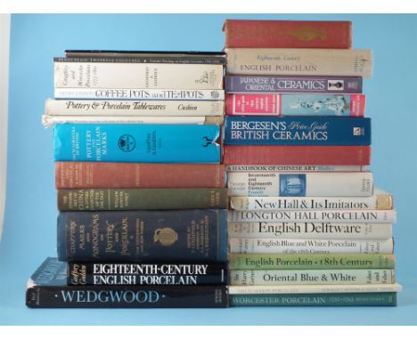 Ceramic reference books, to include Holgate: New Hall and it's Imitators, Watney: Longton Hall, and English Blue and White Po