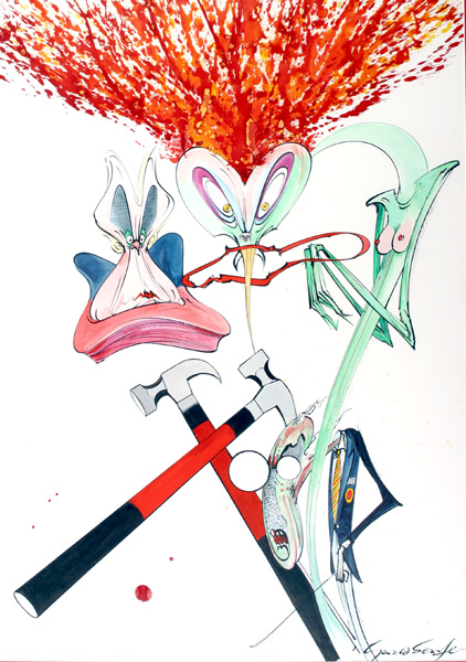Pink Floyd, 'The Wall', watercolour by Gerald Scarfe Concept artwork ...