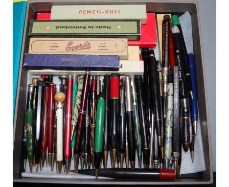 A large collection of vintage pencils, etc.