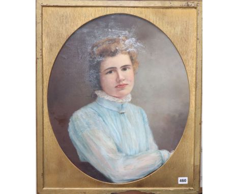 A. Andrews, oil on canvas, Portrait of a lady, signed verso and dated 1908, 56 x 47cm