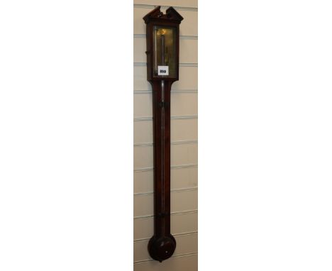 A 19th century mahogany stick barometer