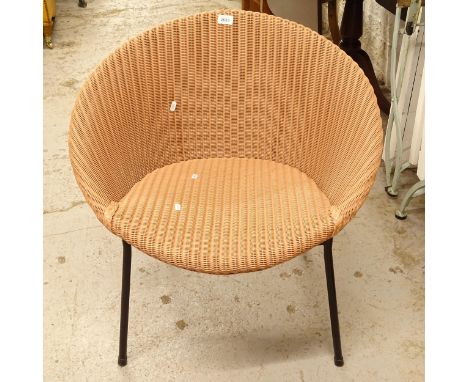 A Vintage Lusty Lloyd Loom bedroom chair 