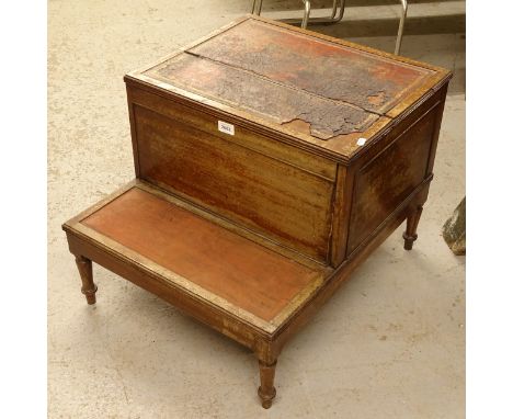 An Antique mahogany step commode 