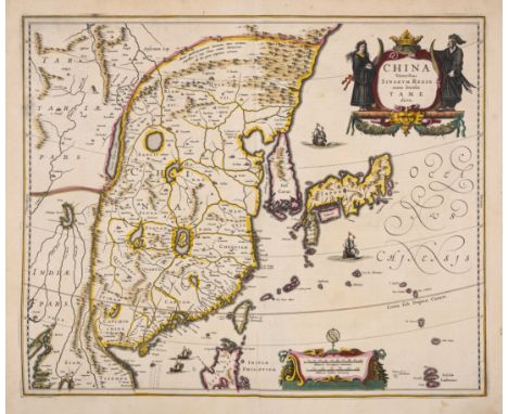 China.- Jansson (Jan) China Veteribus Sinarum Regio nunc Incolis Tame dicta, map of Eastern&nbsp;China, with Japan, Korea as 