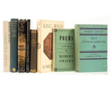Graves (Robert) But It Still Goes On, jacket spine a little browned and frayed at head, 1930; Poems 1938-1945, ownership insc