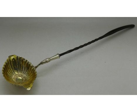 An early white metal toddy ladle