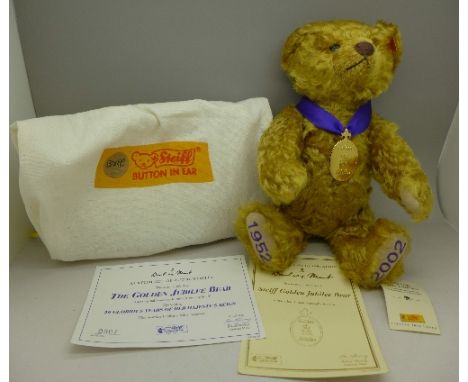A Danbury Mint Steiff Golden Jubilee Bear, with certificates, 2002