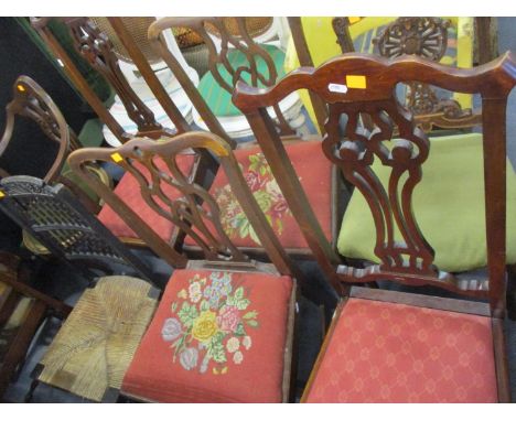 Miscellaneous chairs to include Chippendale style chairs and an Adam style carverLocation: C 