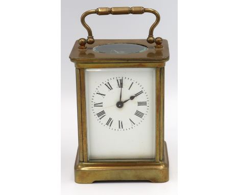 An R and C brass cased French carriage clock 