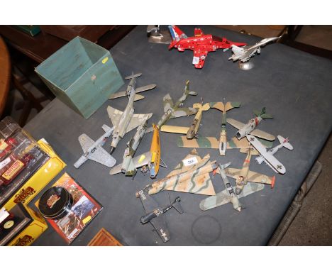 A collection of model aeroplanes 