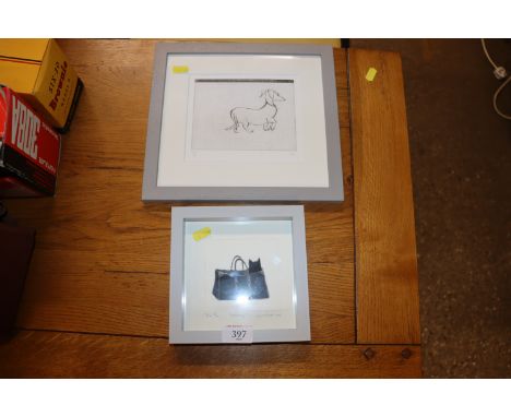 Tessa Newcombe, limited edition etching "Trot"; and a pencil signed limited edition "Stowaway" 15/40