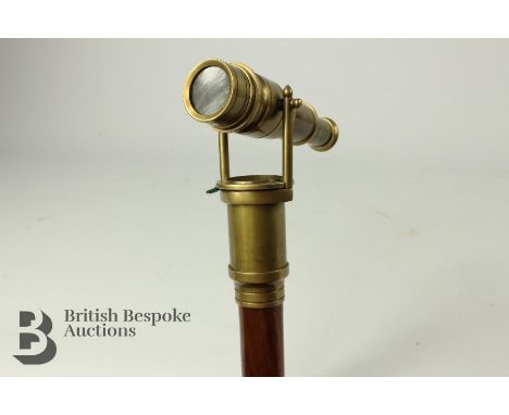 Contemporary walking stick with a telescope handle, approx length 99 cms.