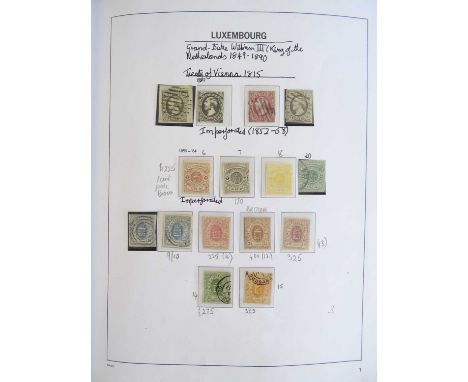 Luxembourg Collection in three very well-filled Davo hingeless albums from classics to 2011, the majority mint. Includes four