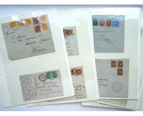 Egypt A small box including a nice range of postal history on pages and many hundreds of Fouad period stamps in glassines and