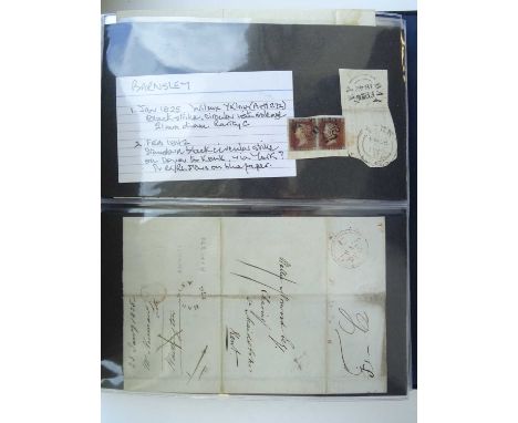 Great Britain Yorkshire Postal History 17th to 19th century. An alphabetically organised collection of postmarks on over seve