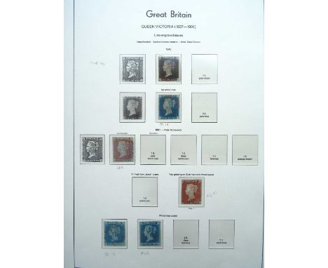 Great Britain etc. Two large clear containers with the main collection in three green Lighthouse hingeless albums, incl. penn