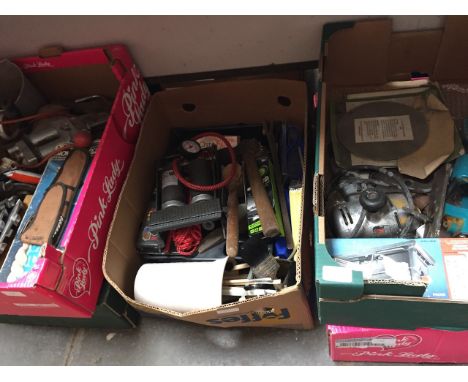6 BOXES OF MISC TOOLS ETC