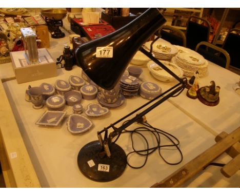 Black angle poise table lamp 