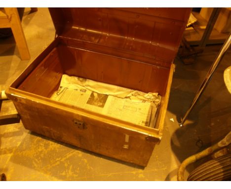 Large metal trunk