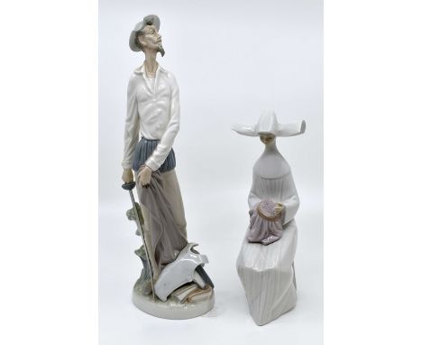 Two Lladro figures, Donciotie and a Lady Nun figure