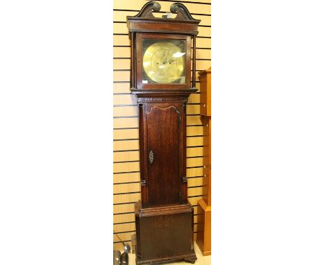 AUCTIONEER TO ANNOUNCE THAT CLOCK IS 30 HOUR NOT 8 DAYA George III oak 30 day longcase clock by Robert Lawson of Leigh, Lanca