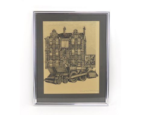 Gary Sargeant (b. 1939),A study of a road laying machine,signed and dated 1975,artists' proof lithograph,43 x 33 cm CONDITION