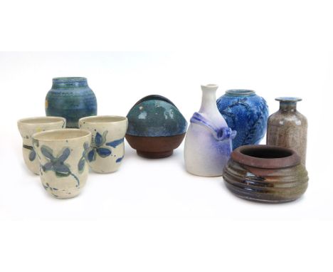 A group of nine various Swedish ceramic vases 