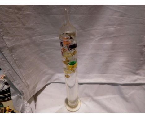 Glass Galileo thermometer. Not available for in-house P&amp;P 