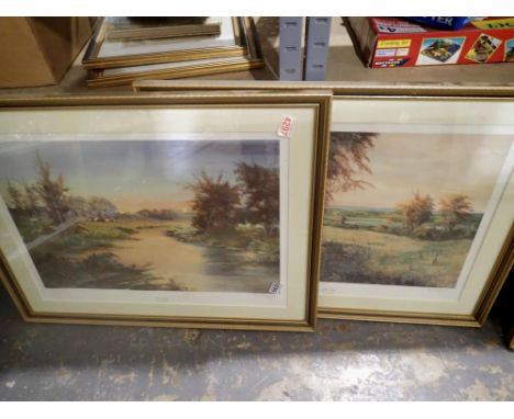 Two gilt framed Dorothea Hyde prints, overall 78 x 60cm. Not available for in-house P&amp;P 