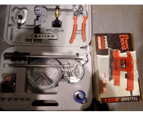 Halfords battery booster and tools. All electrical items in this lot have been PAT tested for safety and have passed. This do