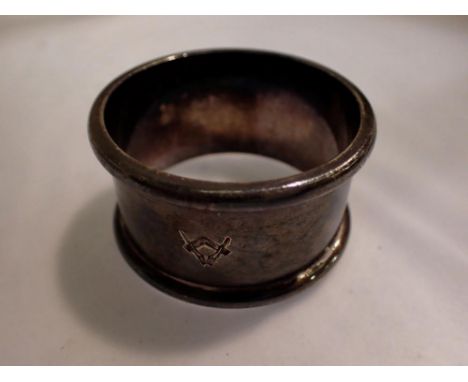 Silver plated Masonic napkin ring. UK P&amp;P Group 1 (£16+VAT for the first lot and £2+VAT for subsequent lots) 