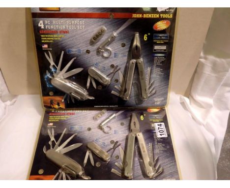Two new old stock four piece multi purpose tool sets. UK P&amp;P Group 2 (£20+VAT for the first lot and £4+VAT for subsequent