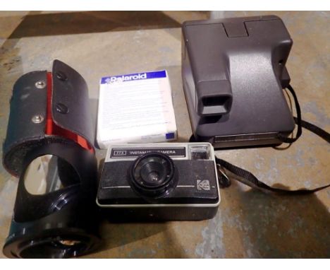 Polaroid camera instamatic camera and a Salgor angle scope. Not available for in-house P&amp;P 