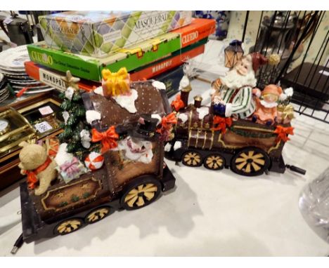 Fibre-optic Christmas train ornament. All electrical items in this lot have been PAT tested for safety and have passed. This 