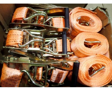 Six ratchet straps. UK P&amp;P Group 2 (£20+VAT for the first lot and £4+VAT for subsequent lots) 
