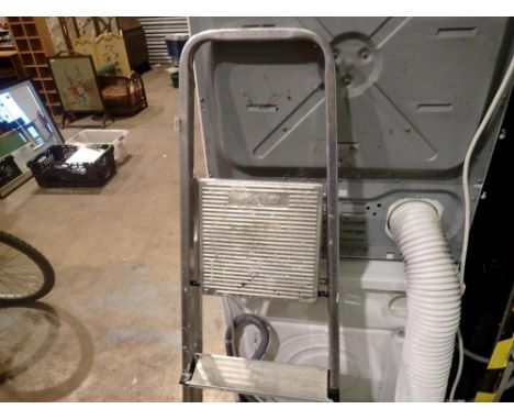 Aluminium step ladder and a Black &amp; Decker three way ladder. Not available for in-house P&amp;P 