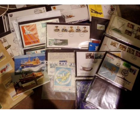 Mixed first day covers including an RNLI album. UK P&amp;P Group 1 (£16+VAT for the first lot and £2+VAT for subsequent lots)