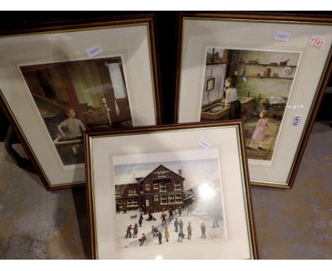 Two framed limited edition Tom Dodgson prints and another. Not available for in-house P&amp;P 