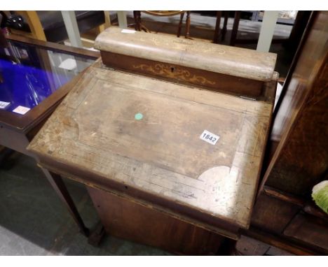 Inlaid writing desk with pen trays for restoration, 52 x 42 x 80 cm H. Not available for in-house P&amp;P 