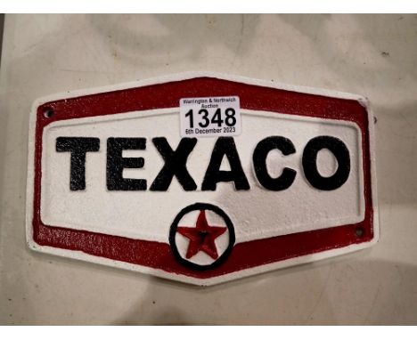 Cast iron hexagonal plaque, W: 20 cm. UK P&amp;P Group 1 (£16+VAT for the first lot and £2+VAT for subsequent lots) 